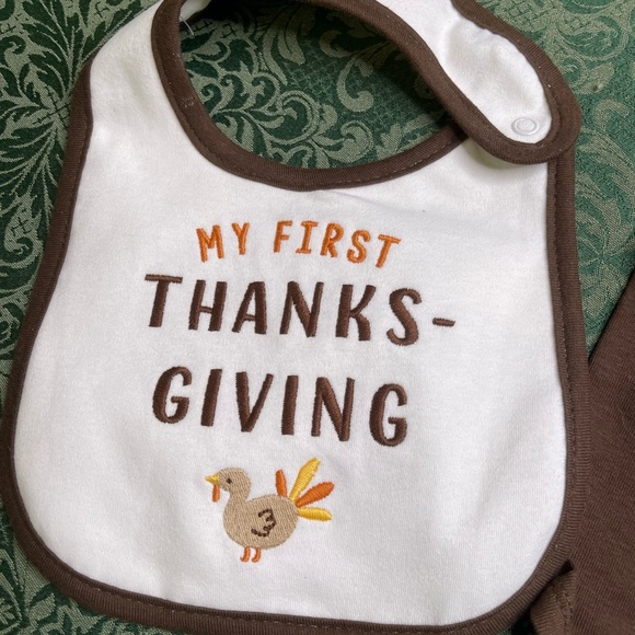 NWT NB Gobble til you Wobble boy girl turkey FIRST thanksgiving outfit carters - Picture 8 of 8
